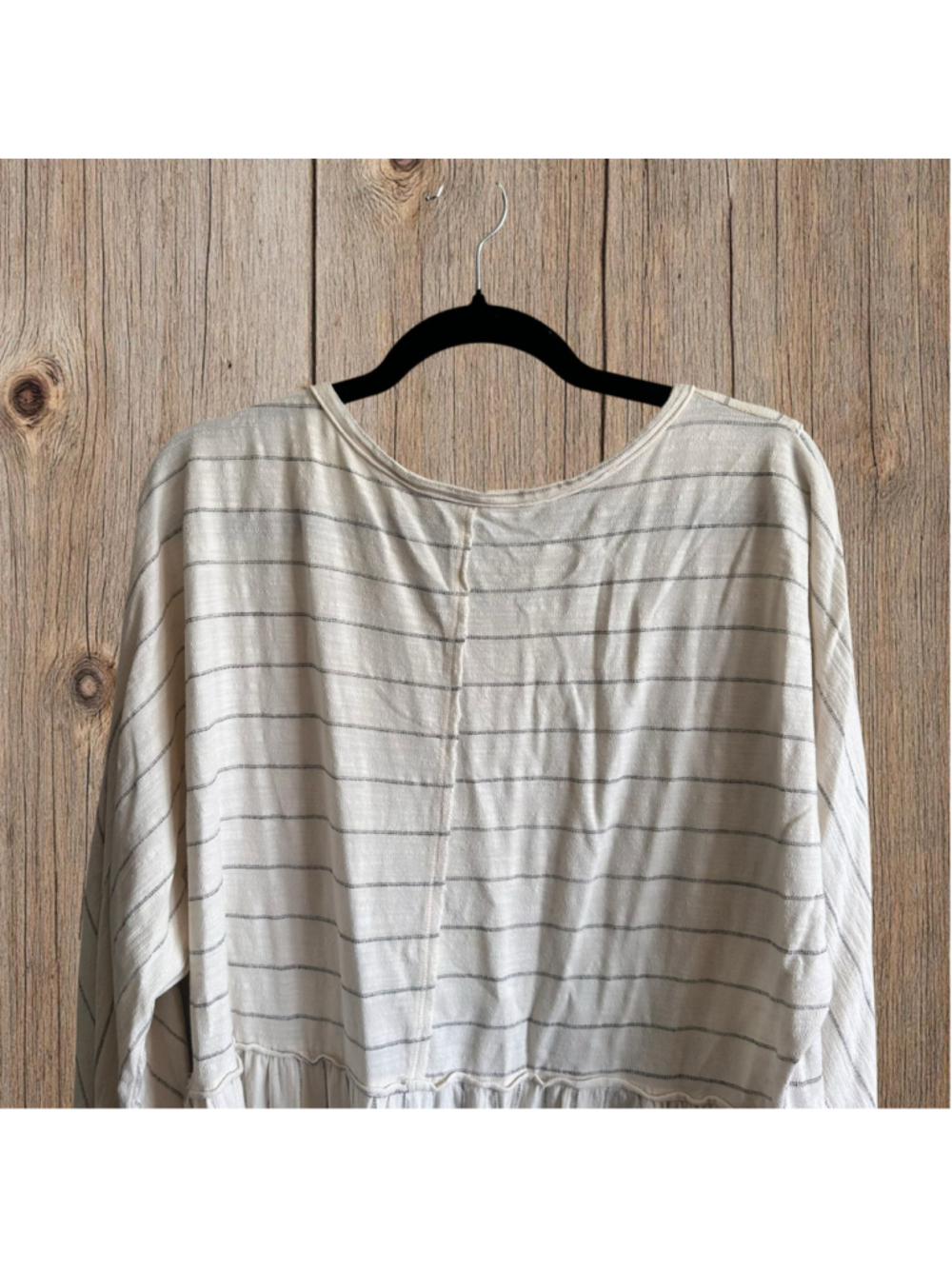 Women's Free People FP Beach Tunic Size S Beige Grey Striped